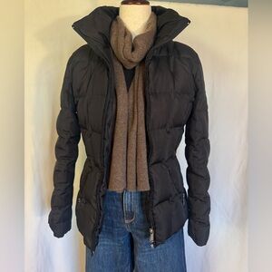 Calvin Klein Black Puffer Jacket Faux Fur Lined, Two Inner Pockets, SZ XS